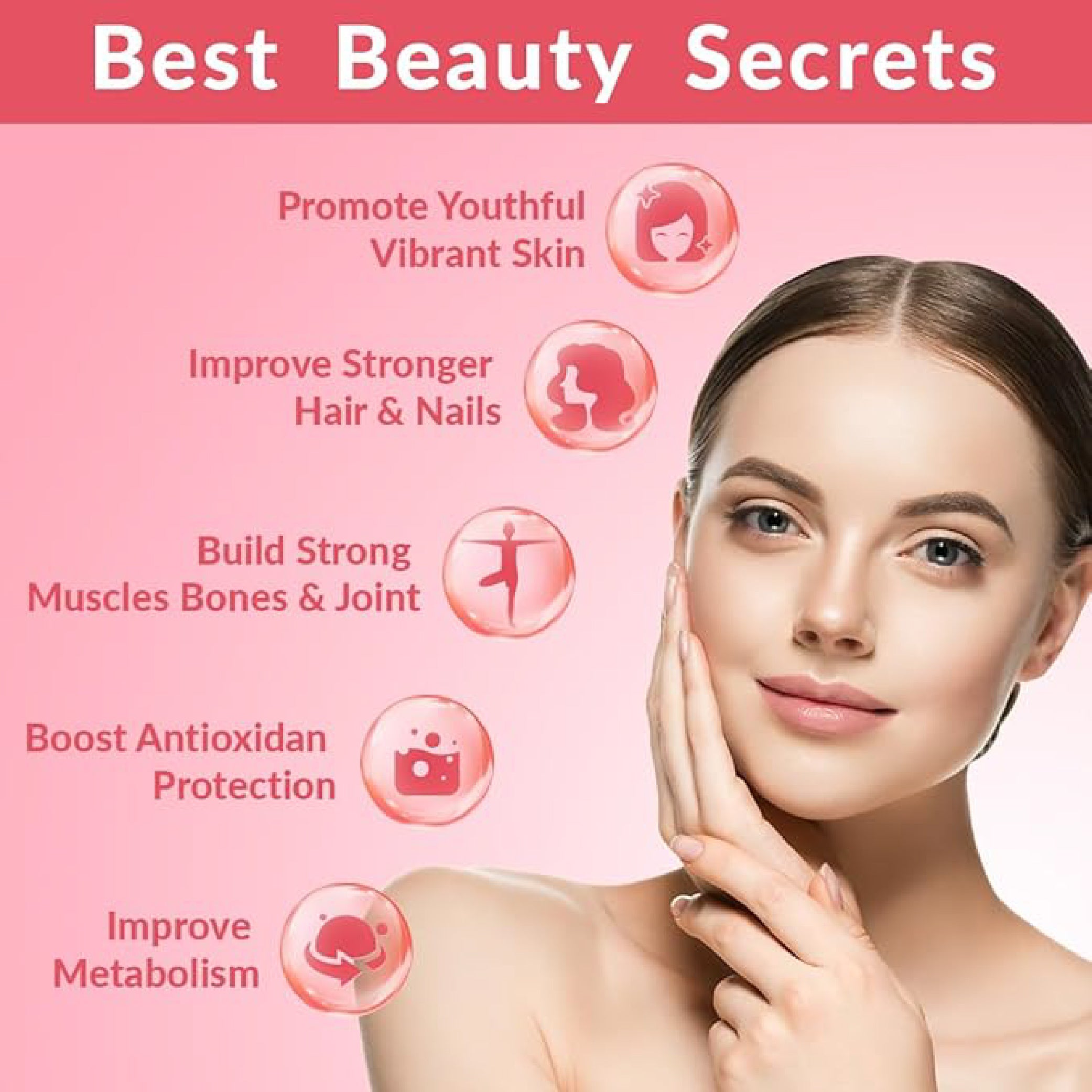 Collagen Gummies for Women – Sugar Free, Biotin, Vitamins & Multi-Type Support for Skin, Hair & Joints