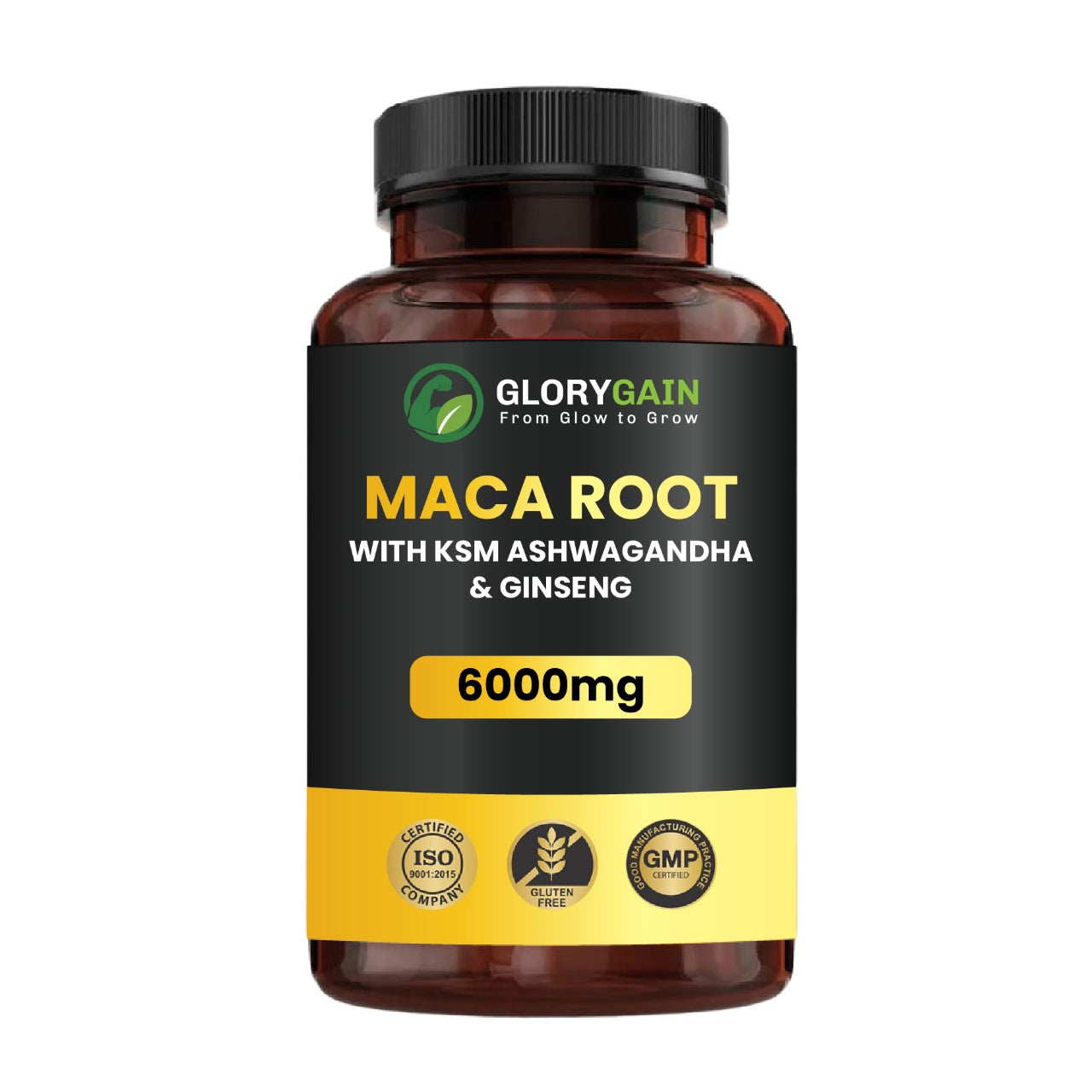 Maca Root + Ashwagandha + Ginseng Capsules – Natural Energy, Mood & Hormonal Balance Support
