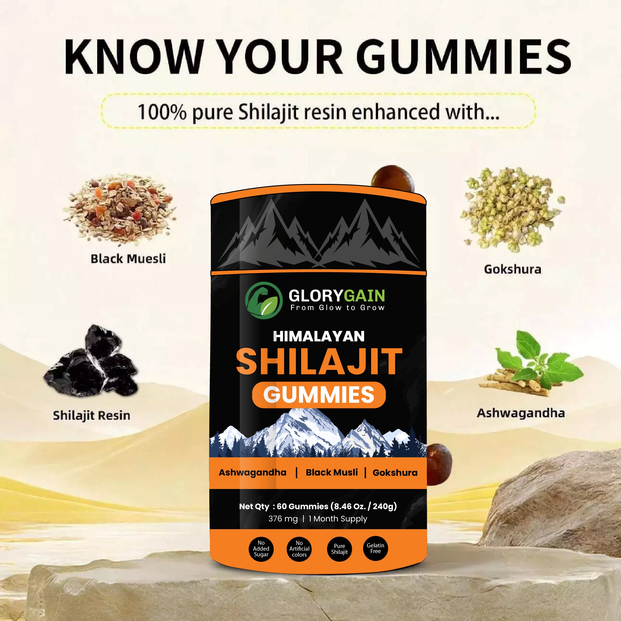 Shilajit Gold – 3000mg High Potency Himalayan Gummies