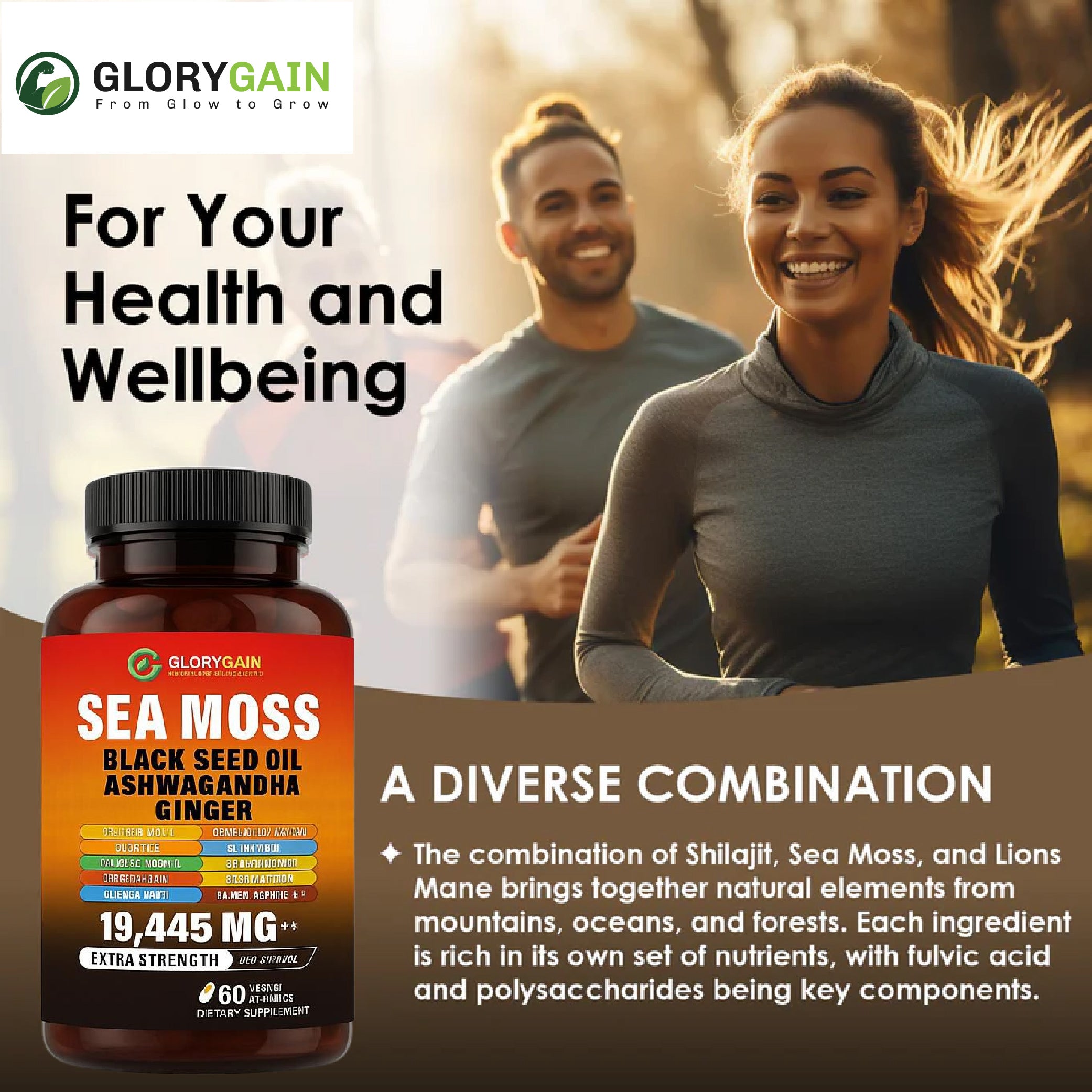 SEA MOSS Capsules – Natural Nootropic for Brain, Focus & Nerve Health