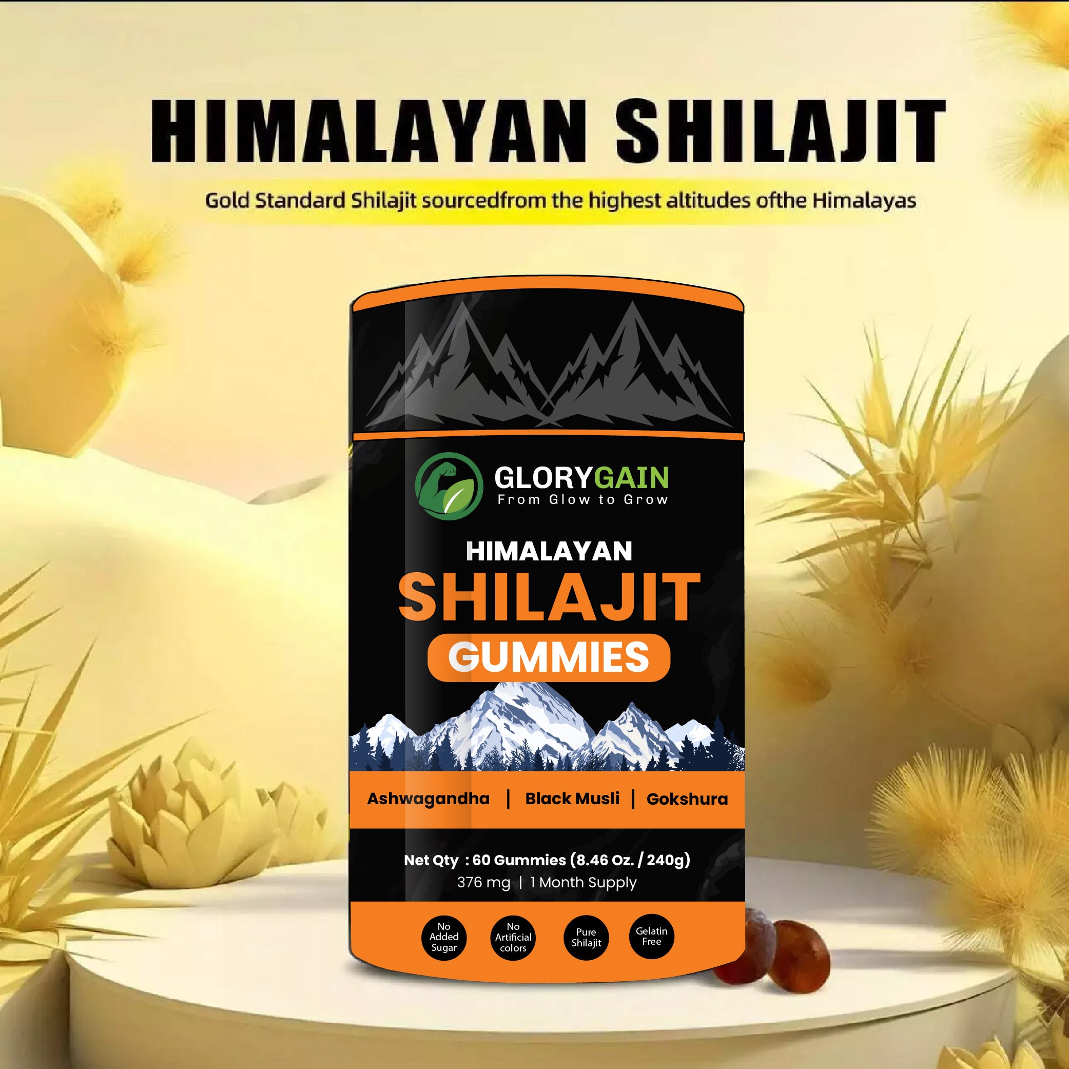 Shilajit Gold – 3000mg High Potency Himalayan Gummies