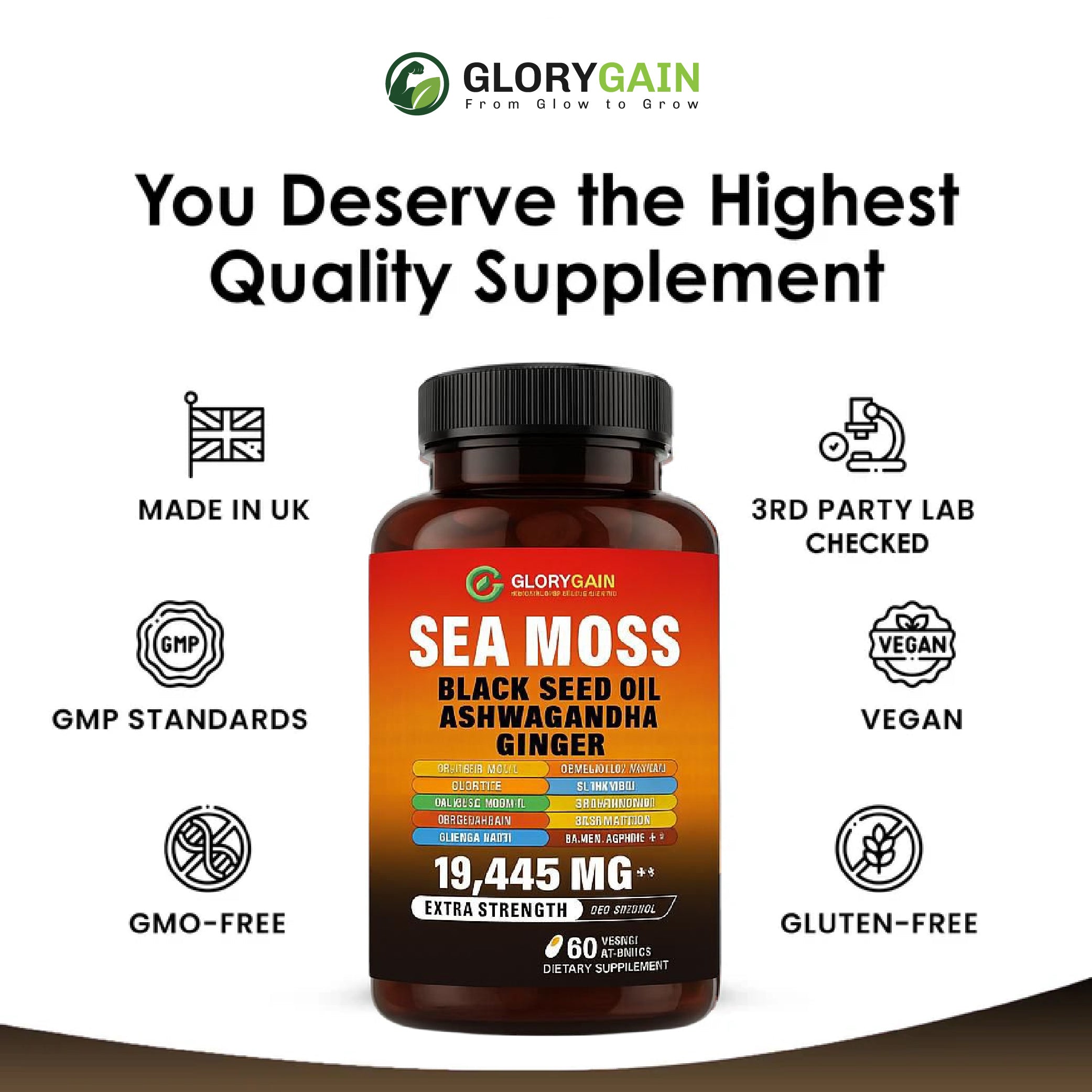 SEA MOSS Capsules – Natural Nootropic for Brain, Focus & Nerve Health