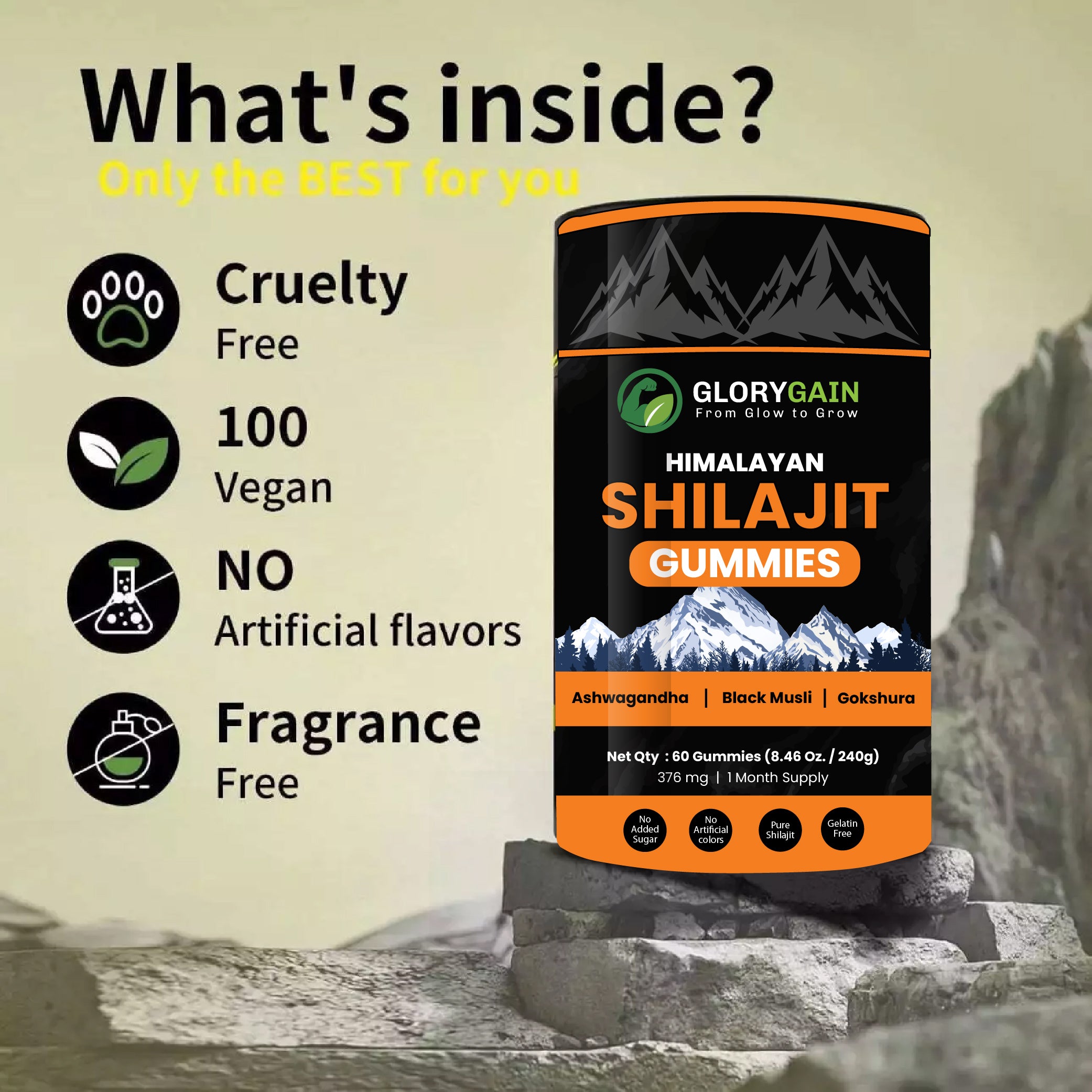 Shilajit Gold – 3000mg High Potency Himalayan Gummies